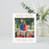 Cheap Simple Elegant Modern 3 Photos Wedding (Staand voorkant)