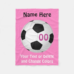 Cheap Soccer Blanket met UW KLEUREN en TEKST Fleece Deken