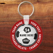 Cheap Soccer Party Favors, Personalized Soccer Sleutelhanger (Voorkant)