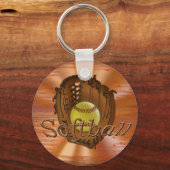 Cheap Softball Team Gift Ideas SOFTBALL SLEUTELHAN Sleutelhanger (Voorkant)