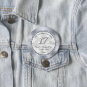 Cheap Speciaal 17th Wedding Jubileum Pins Ronde Button 7,6 Cm (In situ)