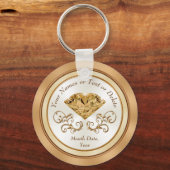 Cheap Specialized 50th Wedding Jubileum Favors Sleutelhanger (Voorkant)