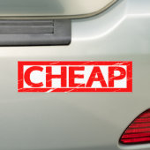 Cheap Stamp Bumpersticker (Op auto)