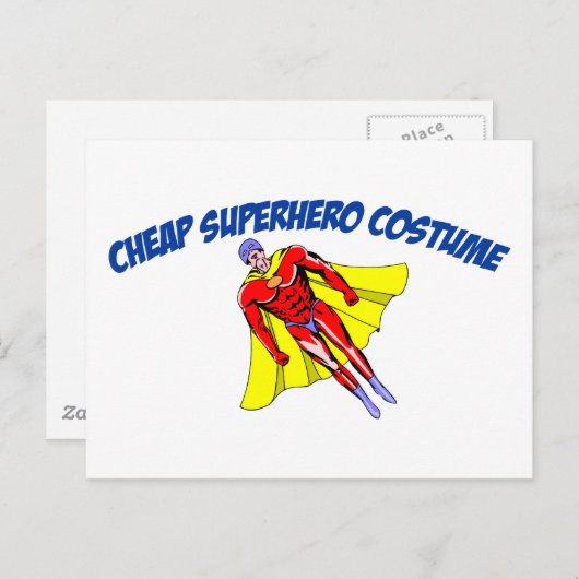 Cheap Superheld Costume Briefkaart (Voorkant / Achterkant)