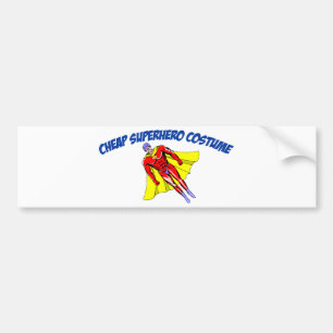 Cheap Superheld Costume Bumpersticker