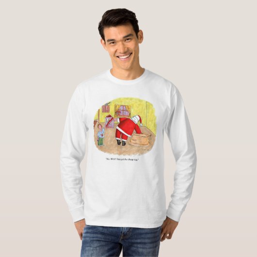 Cheap Toy hommes blanc manches longues T-shirt (Devant entier)
