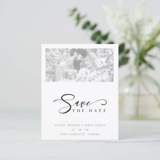 Cheap Vellum Effect Elegant Minimalist Black White (Staand voorkant)