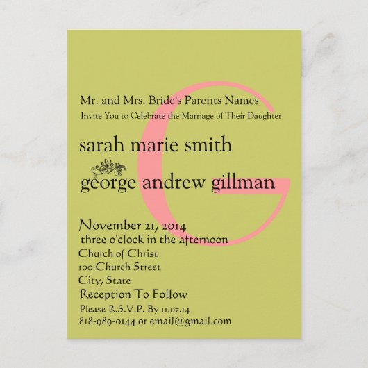 Cheap Wedding Briefkaarten (Voorkant)