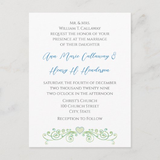 Cheap Wedding Briefkaarten (Voorkant)