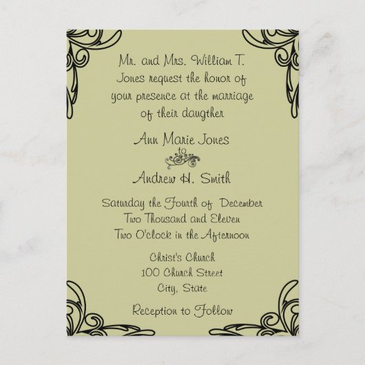 Cheap Wedding Briefkaarten (Voorkant)