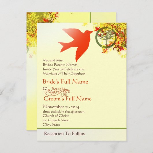 Cheap Wedding Briefkaarten (Voorkant / Achterkant)