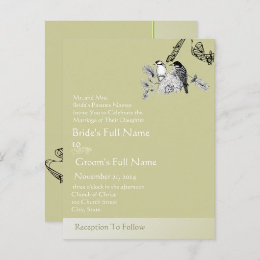 Cheap Wedding Briefkaarten (Voorkant / Achterkant)