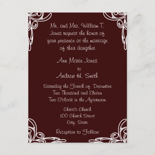 Cheap Wedding Briefkaarten (Voorkant)