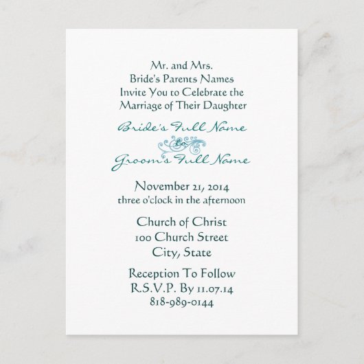 Cheap Wedding Briefkaarten (Voorkant)