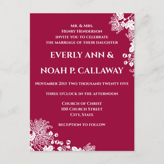Cheap Wedding Briefkaarten (Voorkant)