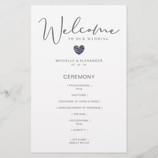 Cheap Wedding Gray Whimsical Foto Navy Blue Heart (Voorkant)