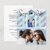 Cheap Wedding Modern Elegant Collage 2 Foto's (Voorkant / Achterkant)