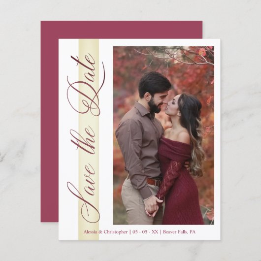 Cheap Wedding Romantic Hand Lettered Foto (Voorkant / Achterkant)