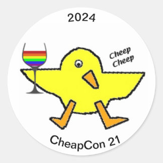 Cheapcon 21-knop ronde sticker