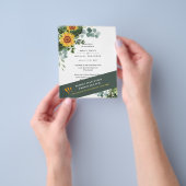 CHEAPEST WEDDING INVITATIONS Sunflower Eucalyptus Flyer (Hand)