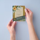 CHEAPEST WEDDING INVITATIONS Sunflower Eucalyptus Flyer (Hand)
