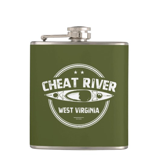 Cheat River, West Virginia Heupfles (Voorkant)