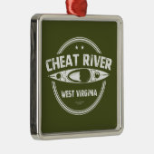 Cheat River, West Virginia Metalen Ornament (Rechts)