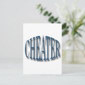 Cheater blue briefkaart (Staand voorkant)