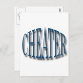 Cheater blue briefkaart (Voorkant / Achterkant)