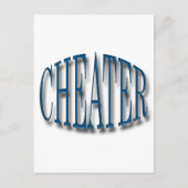Cheater blue briefkaart (Voorkant)