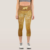 Cheater Spirit Animal Retro Gold Capri Leggings (Recto)