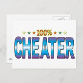 Cheater Star Label v2 Briefkaart (Voorkant / Achterkant)