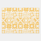 Cheater Traditionele Patchwork Sterren Quilt Wit Inpakpapier Vel (Voorkant 3)