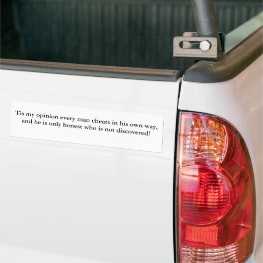 Cheaters in de wereld bumpersticker (Op Truck)