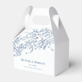 Chebeague eiland Maine bestemming bruiloft elegant Bedankdoosjes (Voorkant Zijde)
