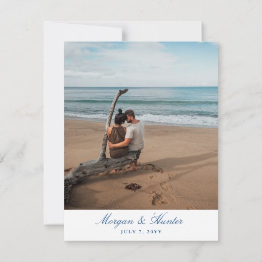 Chebeague Island Maine Elegant Save the Date (Achterkant)