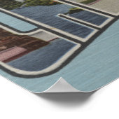 Cheboygan, Michigan - Grote lettertjes Poster (Hoek)