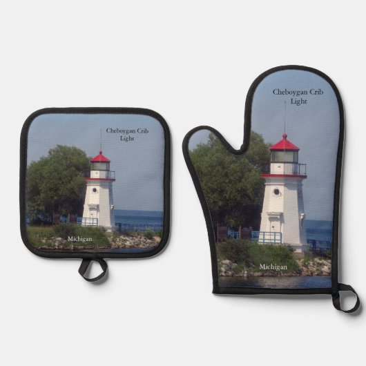 Cheboygan Wieg Light Ovenwant & Pannenlap Set (Voorkant)