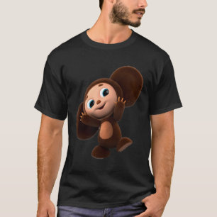 Cheburashka Waving Hand  Russische Cute Carto T-shirt