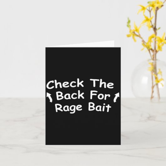 Check Back For Rage Bait Funny Meme Gift  Kaart (Gele Bloem)