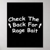 Check Back For Rage Bait Funny Meme Gift Poster (Voorkant)