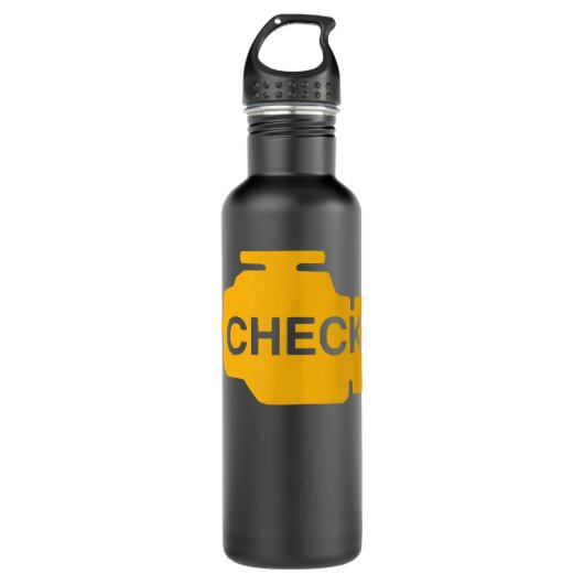 Check Engine Light Funny Automotive Mechanic  Waterfles (Voorkant)