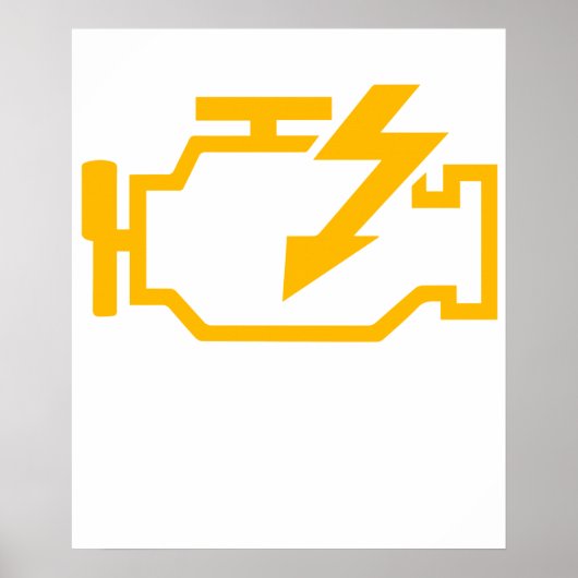 Check Engine Light Funny Mechanic Macanic Machanic Poster (Voorkant)
