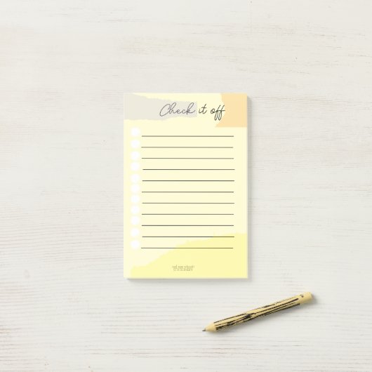 Check it off Notepad Post-it® Notes (Op bureau)
