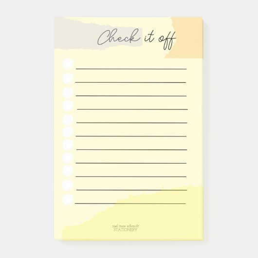 Check it off Notepad Post-it® Notes (Voorkant)