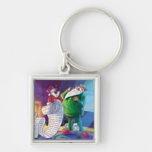 Check it Twice Kerstman Sleutelhanger (Voorkant)