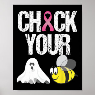 Check je Boo Bijen Leuke Borstkanker Halloween Gi Poster