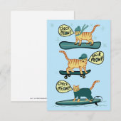 Check Meowt. Skateboard Surfer Snowboard Cat Kaart (Voorkant / Achterkant)
