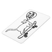 Check Meowt. Skateboarding Kitty Cat Magneet (Linkerzijde)