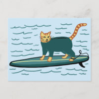 Check Meowt. Surfer Tabby Cat AANPASSEN IT